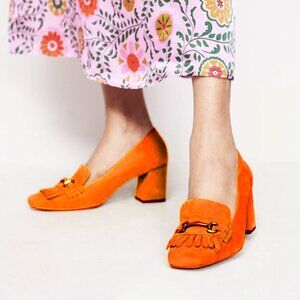 *RARE* Boden Ghillie Heeled Loafers